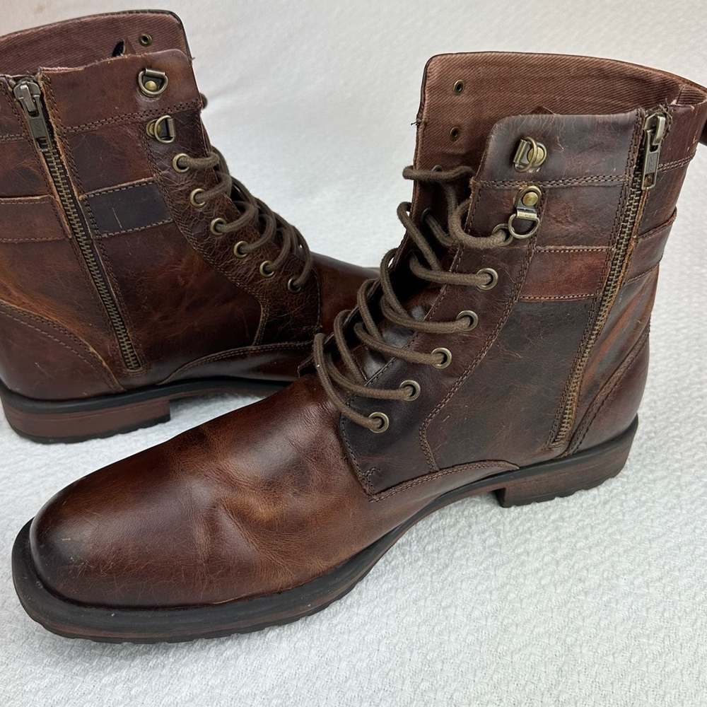 Men's Distressed Brown Leather Boots